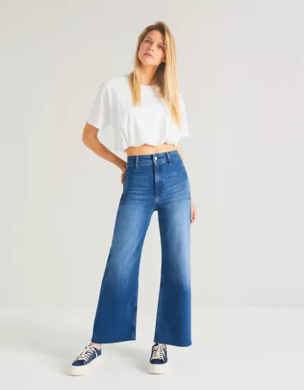 Jean femme large hotsell en bas