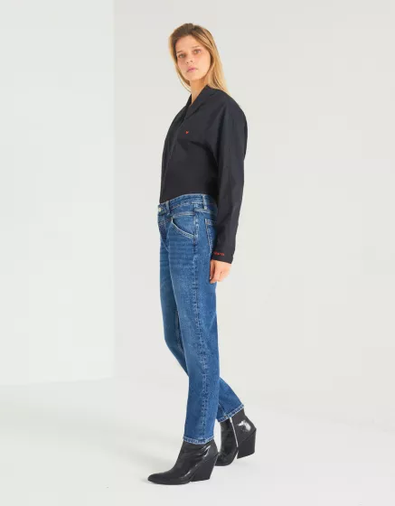 Jean mom fit pas cher best sale