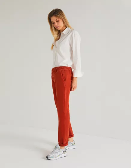 FLARE TROUSERS SASHA VELVET - WARM TAUPE - Vêtements femme - Reiko Jeans