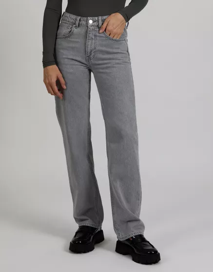 Pantalon jean gris femme online